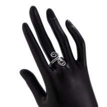 Chic Geometric Duo Spiral Ring - ArtGalleryZen