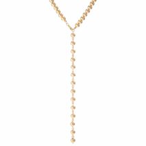 Chic Gold Silver Plated Ball Chain Y Necklace - ArtGalleryZen