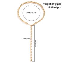 Chic Gold Silver Plated Ball Chain Y Necklace - ArtGalleryZen