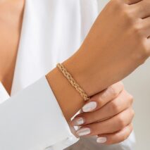 Chic Gold Silver Plated Braided Chain Bracelet - ArtGalleryZen