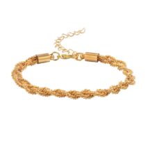 Chic Gold Silver Plated Braided Chain Bracelet - ArtGalleryZen