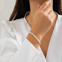 Chic Gold Silver Plated Braided Chain Bracelet - ArtGalleryZen