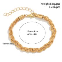 Chic Gold Silver Plated Braided Chain Bracelet - ArtGalleryZen