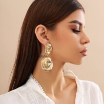 Chic Gold Silver Plated Cowboy Hat Dangle Earrings - ArtGalleryZen