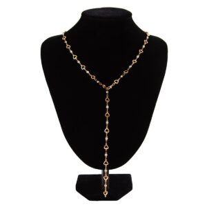 Chic Gold Silver Plated Hollow Heart Long Chain Y Necklace - ArtGalleryZen