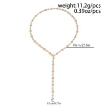 Chic Gold Silver Plated Hollow Heart Long Chain Y Necklace - ArtGalleryZen