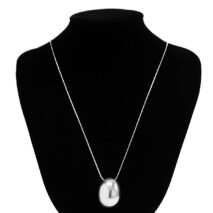 Chic Gold Silver Plated Oval Pendant Necklace - ArtGalleryZen