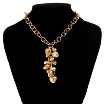 Chic Gold Silver Tone Heart Tassel Cable Chain Necklace - ArtGalleryZen