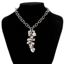 Chic Gold Silver Tone Heart Tassel Cable Chain Necklace - ArtGalleryZen