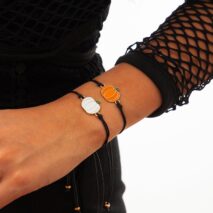 Chic Halloween Pumpkin Pendant Wax Cord Bracelet Set - ArtGalleryZen