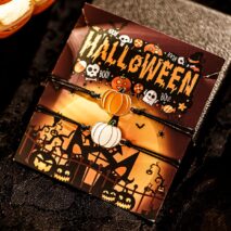 Chic Halloween Pumpkin Pendant Wax Cord Bracelet Set - ArtGalleryZen