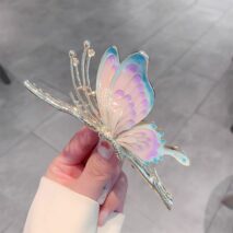 Chic Handmade Colorful Enamel Butterfly Chignon Claw Clip Hair Clip - ArtGalleryZen