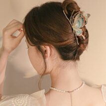 Chic Handmade Colorful Enamel Butterfly Chignon Claw Clip Hair Clip - ArtGalleryZen