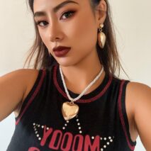 Chic Heart Necklace Earrings Set - ArtGalleryZen
