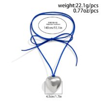 Chic Heart Pendant Colorful Velvet String Necklace - ArtGalleryZen