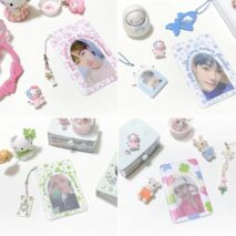 Chic Heart Star Lucky Clover Kpop Keychain Photocard Holder - ArtGalleryZen