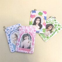 Chic Heart Star Lucky Clover Kpop Keychain Photocard Holder - ArtGalleryZen