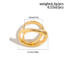 Chic Irregular Duo Oval Ring - ArtGalleryZen