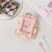 Chic Lace Pillow Kpop Keychain Photocard Holder - ArtGalleryZen