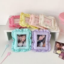 Chic Lace Pillow Kpop Keychain Photocard Holder - ArtGalleryZen