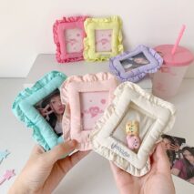 Chic Lace Pillow Kpop Keychain Photocard Holder - ArtGalleryZen