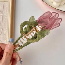 Chic Lace Tulip Chignon Claw Clip Hair Clip - ArtGalleryZen