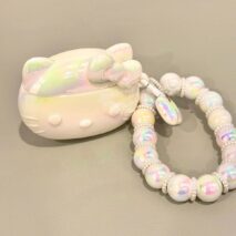 Chic Laser Hello Kitty AirPods Earphone Case With Lanyard - ArtGalleryZen