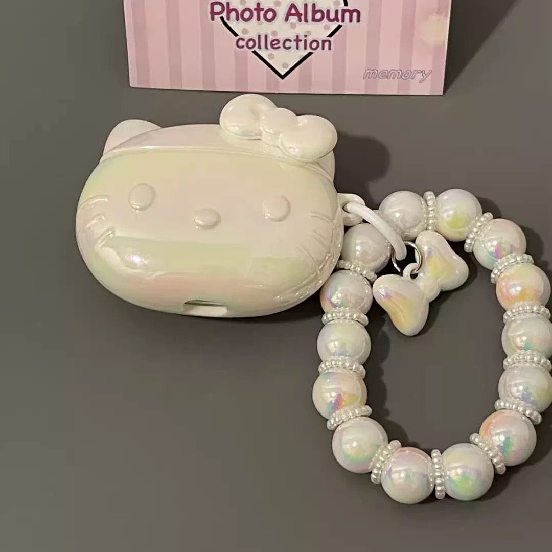 Chic Laser Hello Kitty AirPods Earphone Case With Lanyard - ArtGalleryZen