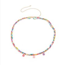 Chic Layered Colorful Enamel Flower Tassel Seed Beaded Waist Chain - ArtGalleryZen