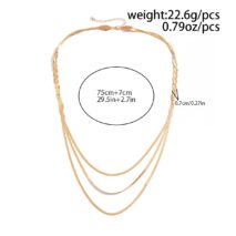 Chic Layered Cross Herringbone Chain Necklace - ArtGalleryZen