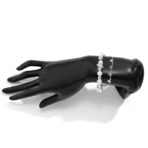 Chic Layered Crystal Inlaid Star Pearl Chain Bracelet - ArtGalleryZen
