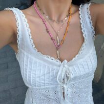 Chic Layered Fish Pendant Sequin Tassel Seed Beaded Necklace Set - ArtGalleryZen