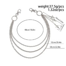 Chic Layered Hollow Star Pendant Trouser Chain - ArtGalleryZen