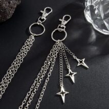 Chic Layered Hollow Star Pendant Trouser Chain - ArtGalleryZen