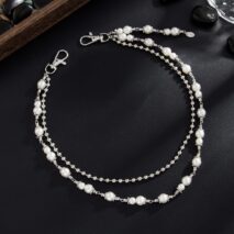 Chic Layered Pearl Trouser Chain - ArtGalleryZen