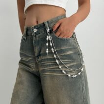 Chic Layered Pearl Trouser Chain - ArtGalleryZen