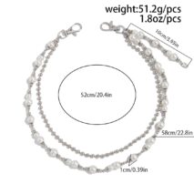 Chic Layered Pearl Trouser Chain - ArtGalleryZen