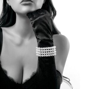 Chic Layered Pearl Wristband Bracelet - ArtGalleryZen
