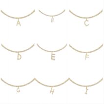 Chic Layered Rhinestone Inlaid Butterfly Initial Letter Pendant Choker Necklace Set - ArtGalleryZen