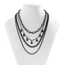 Chic Layered Star Tassel Chain Necklace Set - ArtGalleryZen