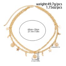 Chic Layered Sun Moon Star Tassel Waist Chain - ArtGalleryZen