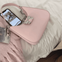 Chic Metallic Bowknot Leather Shoulder Crossbody Bag - ArtGalleryZen