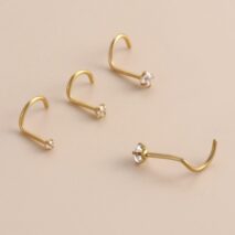 Chic Minimalist Cubic Zirconia Stainless Steel Nose Piercing Nose Stud - ArtGalleryZen