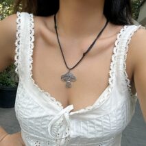 Chic Mushroom Wax Cord String Necklace - ArtGalleryZen