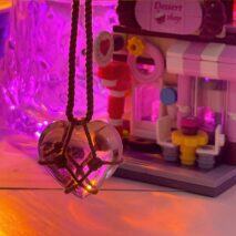 Chic Natural Crystal Heart Pendant Choker Necklace - ArtGalleryZen