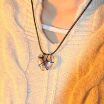 Chic Natural Crystal Heart Pendant Choker Necklace - ArtGalleryZen