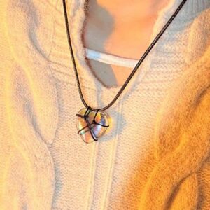 Chic Natural Crystal Heart Pendant Choker Necklace - ArtGalleryZen