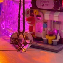 Chic Natural Crystal Heart Pendant Choker Necklace - ArtGalleryZen