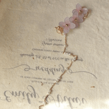 Chic Peach Blossom Flower Pearl Long Chain Ear Clip Earring - ArtGalleryZen