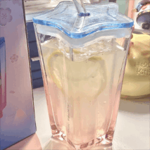 Chic Pink Blue Gradient Lucky Star Crystal Cup - ArtGalleryZen